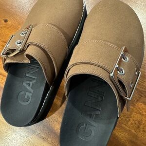 Ganni Buckle Comfort Slide Mules